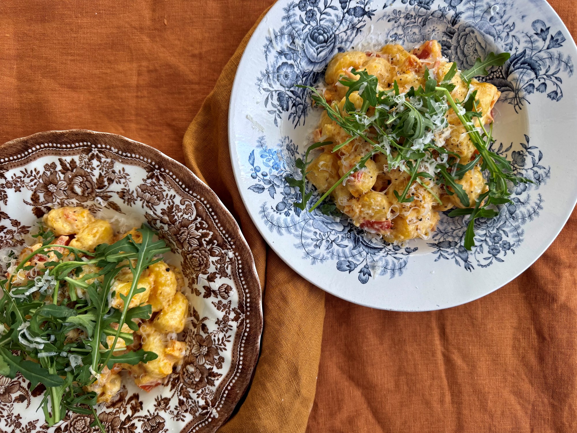 Gnocchi med butternut squash, mascarpone og parmesan
