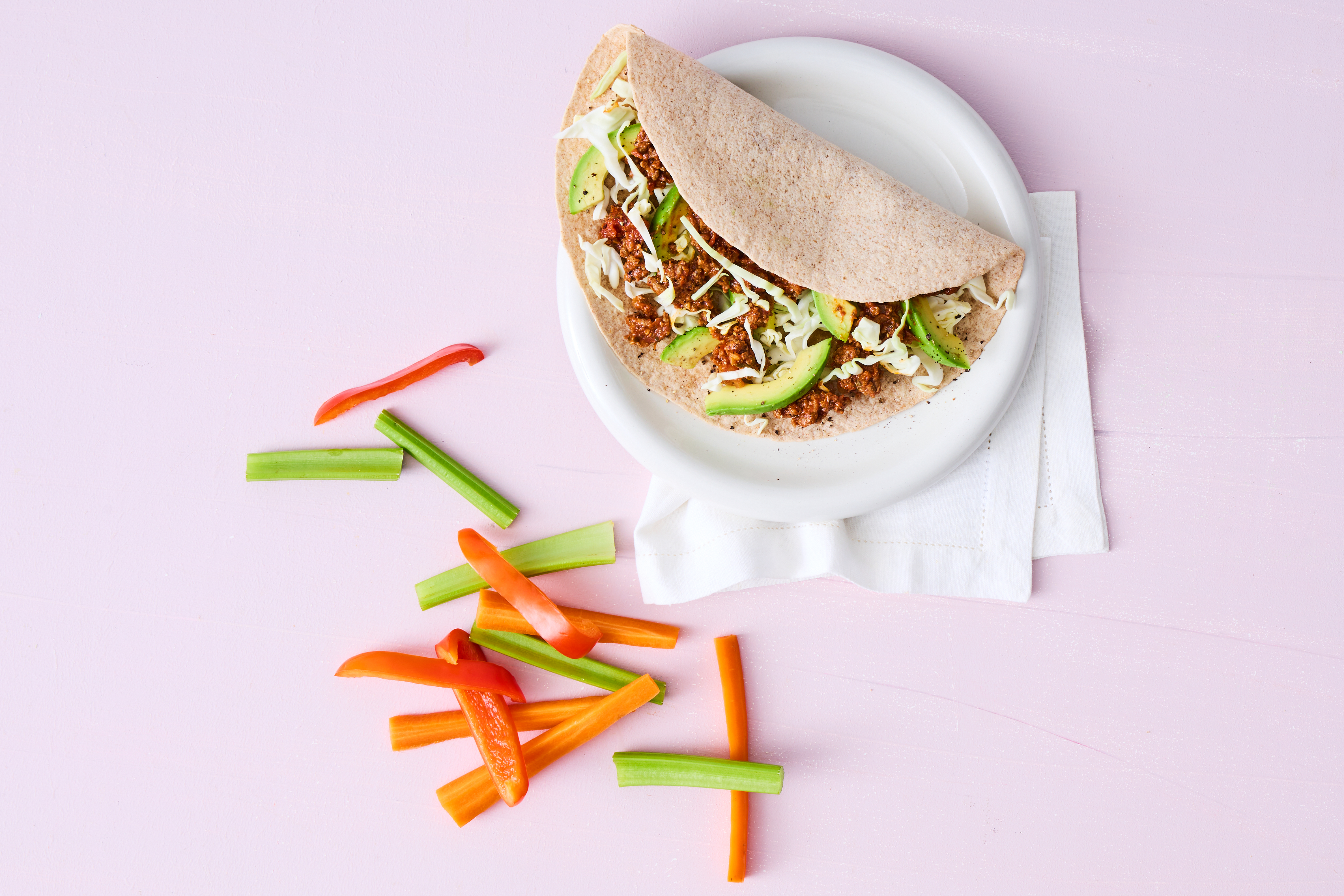 Wraps med bolo og gnavegrønt - onsdag uge 1