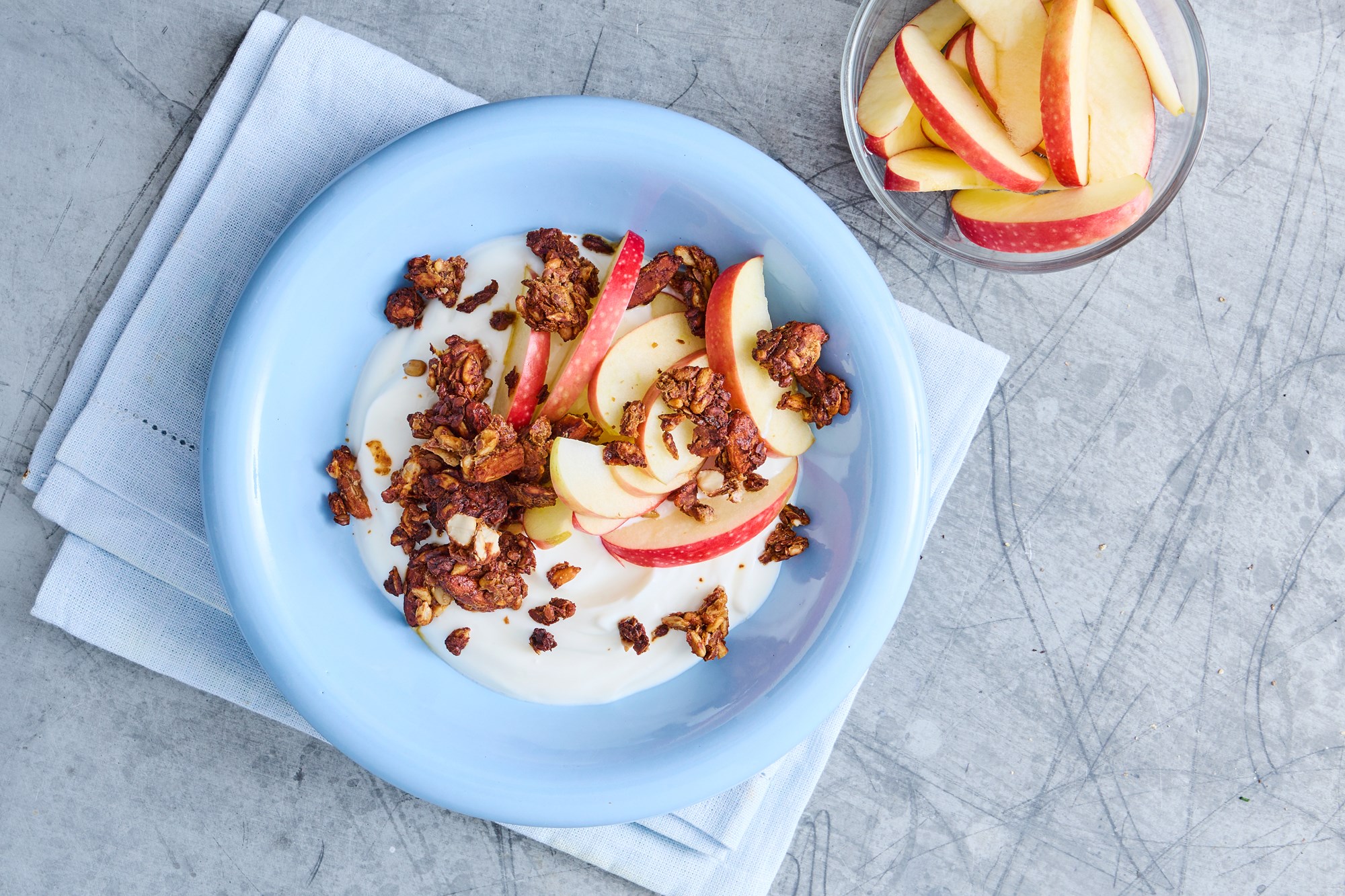 Skyr med hjemmelavet banangranola - morgenmad 3 dage til 1 og 2 pers. - uge 4