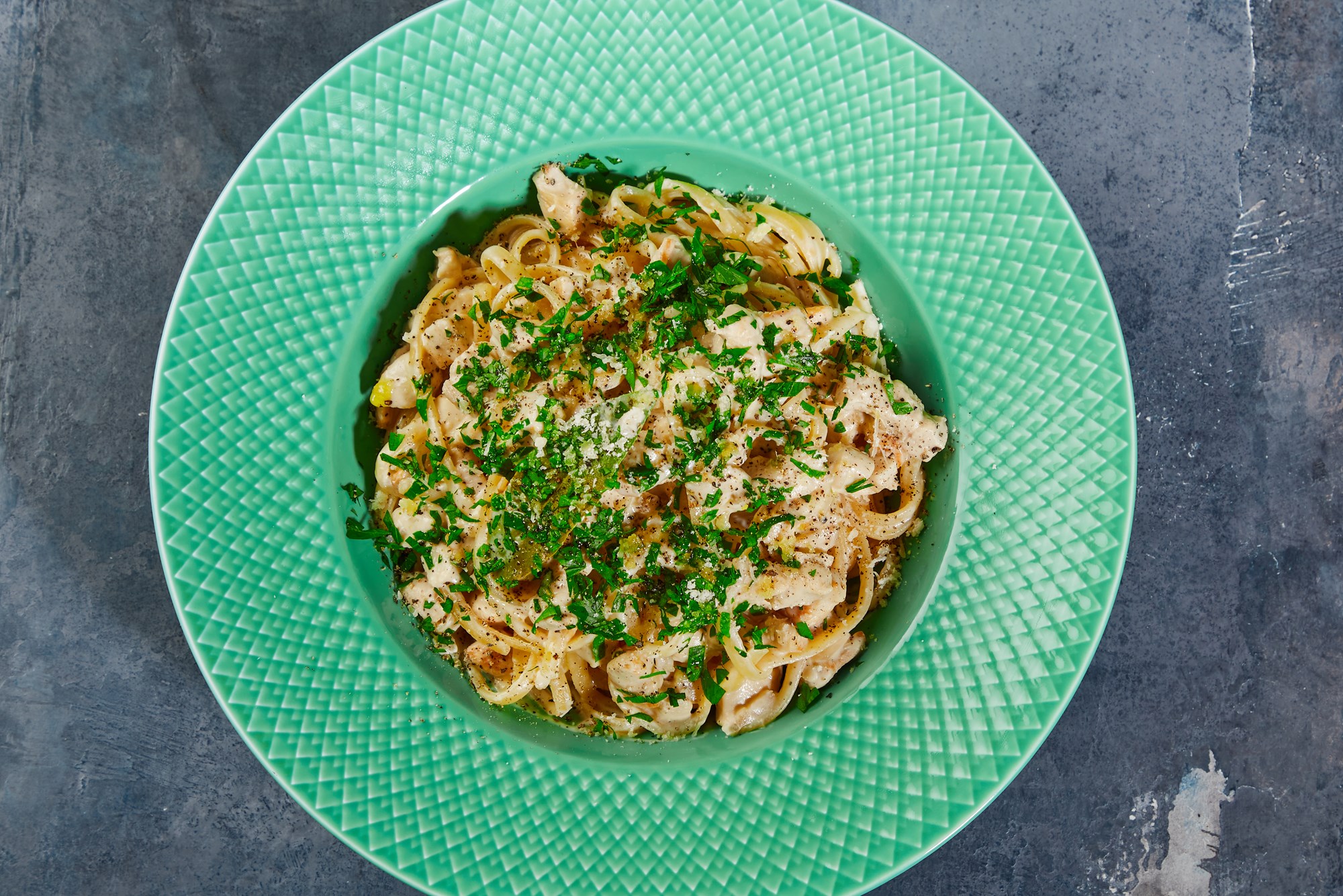 Just-heat: Kylling Alfredo med tagliatelle & parmesan