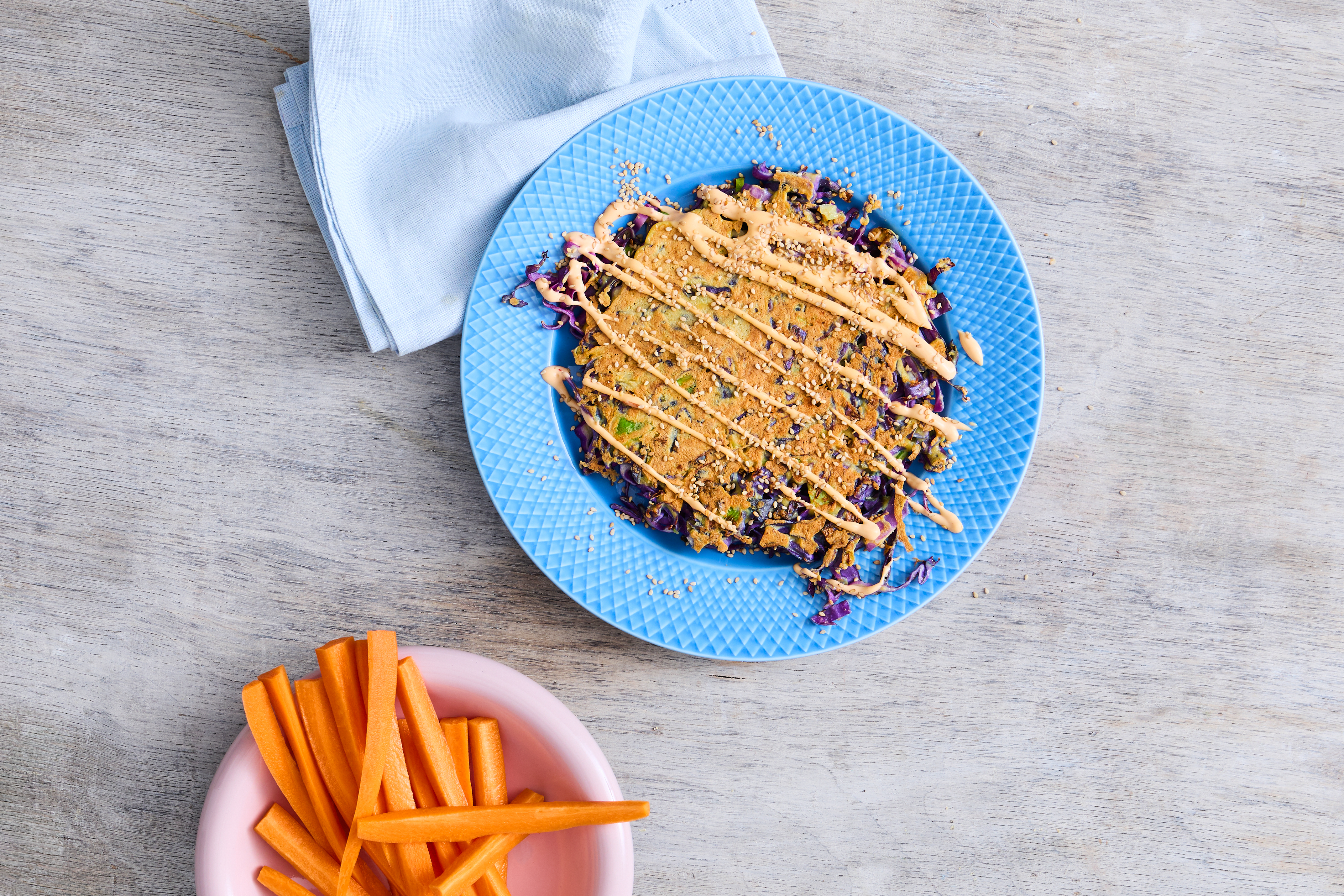 Okonomiyaki - japansk omelet - onsdag uge 6