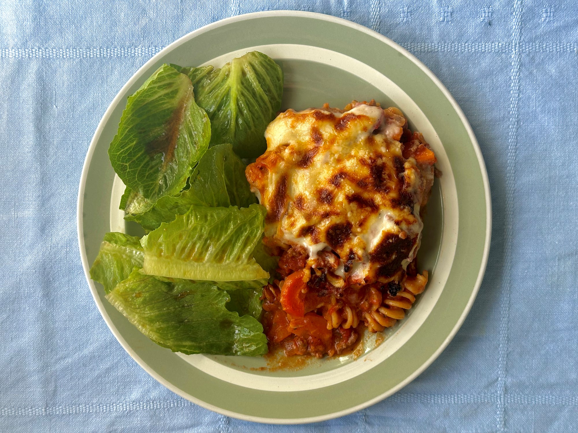 Pastaskrue lasagnette med frisk hjertesalat