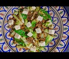 Silken tofu med champignon, pak choy og boghvedenudler
