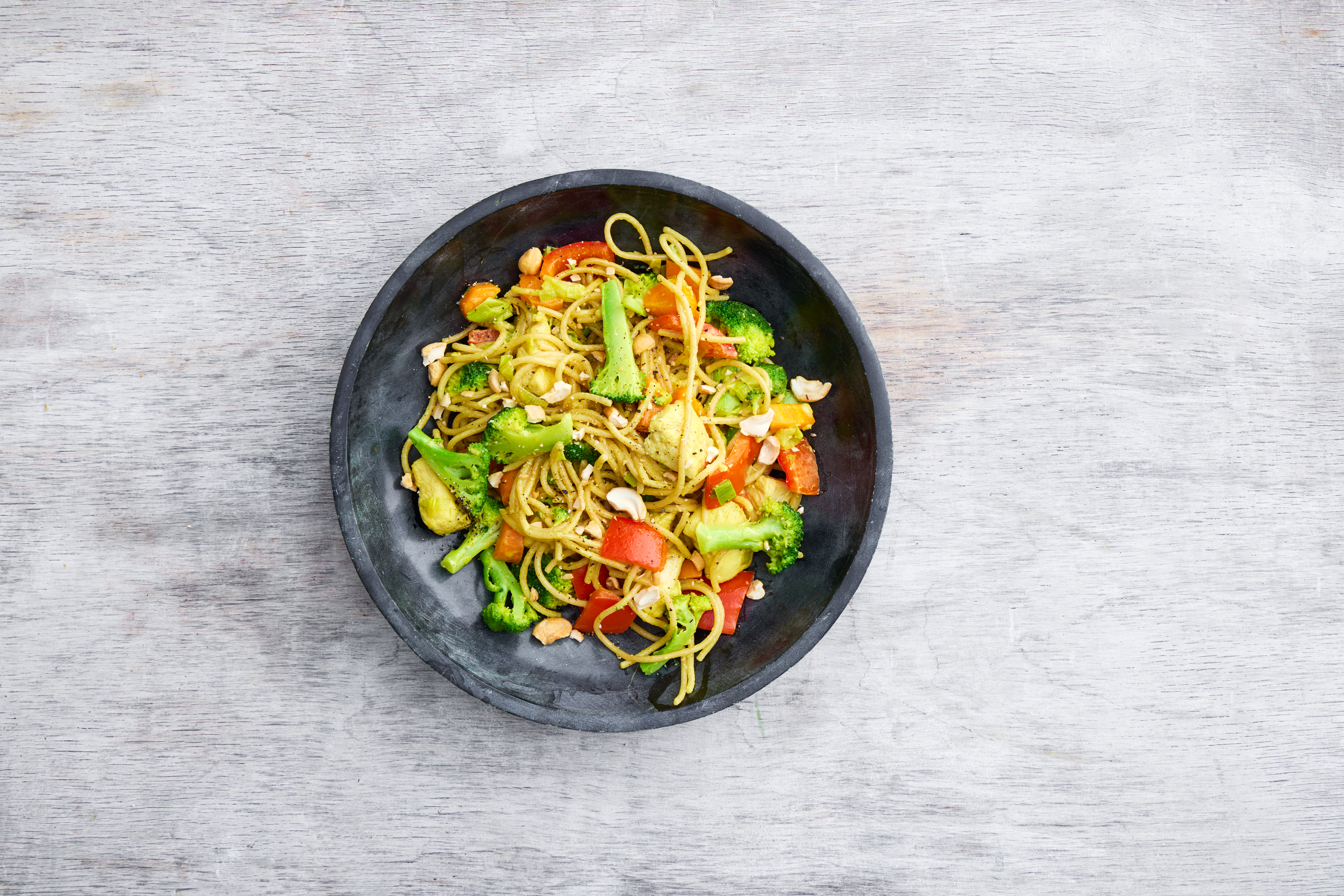 Wokret med spaghetti - mandag uge 8