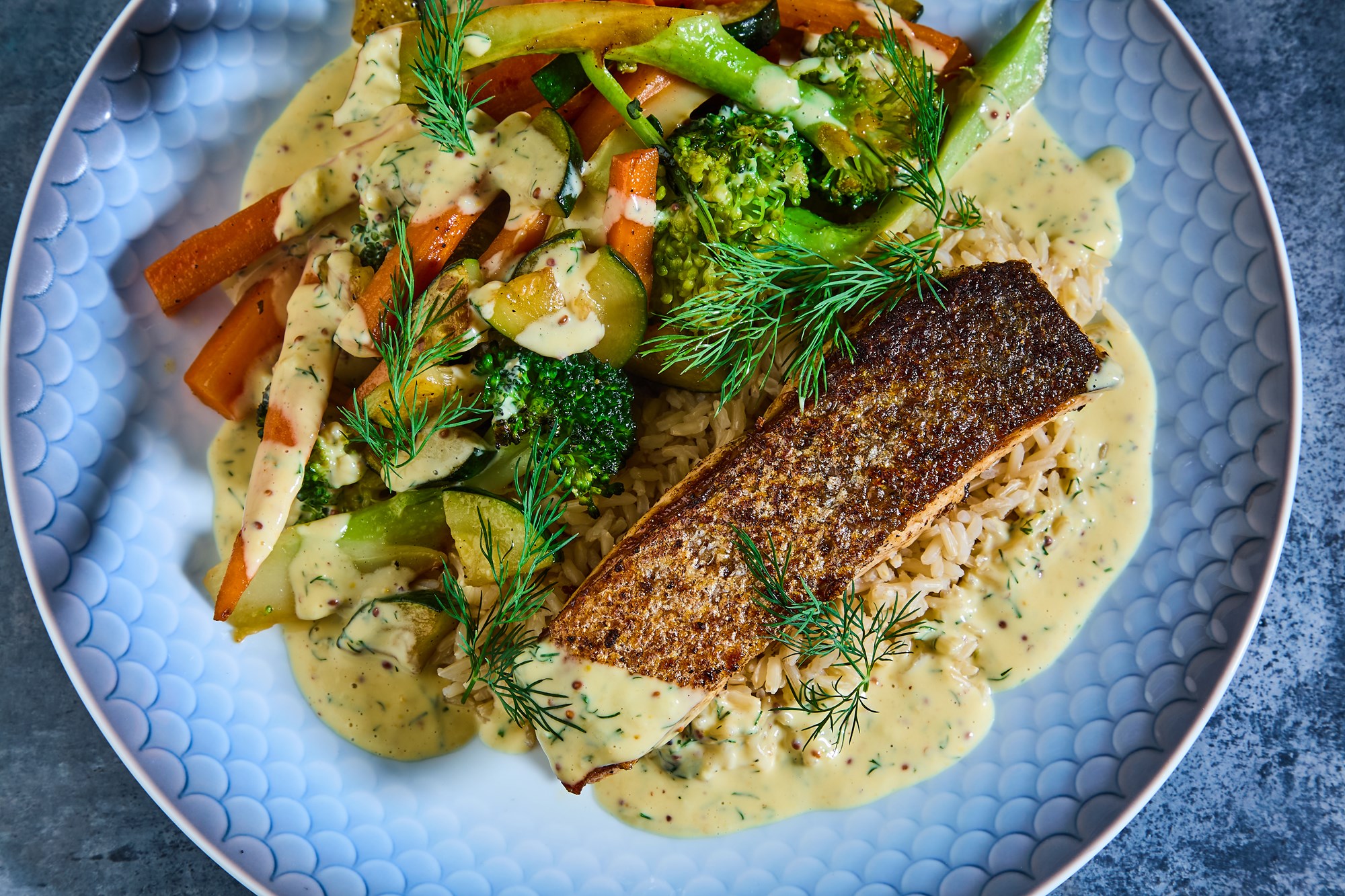 Team DK Golfspillerens laks i cremet urtesovs