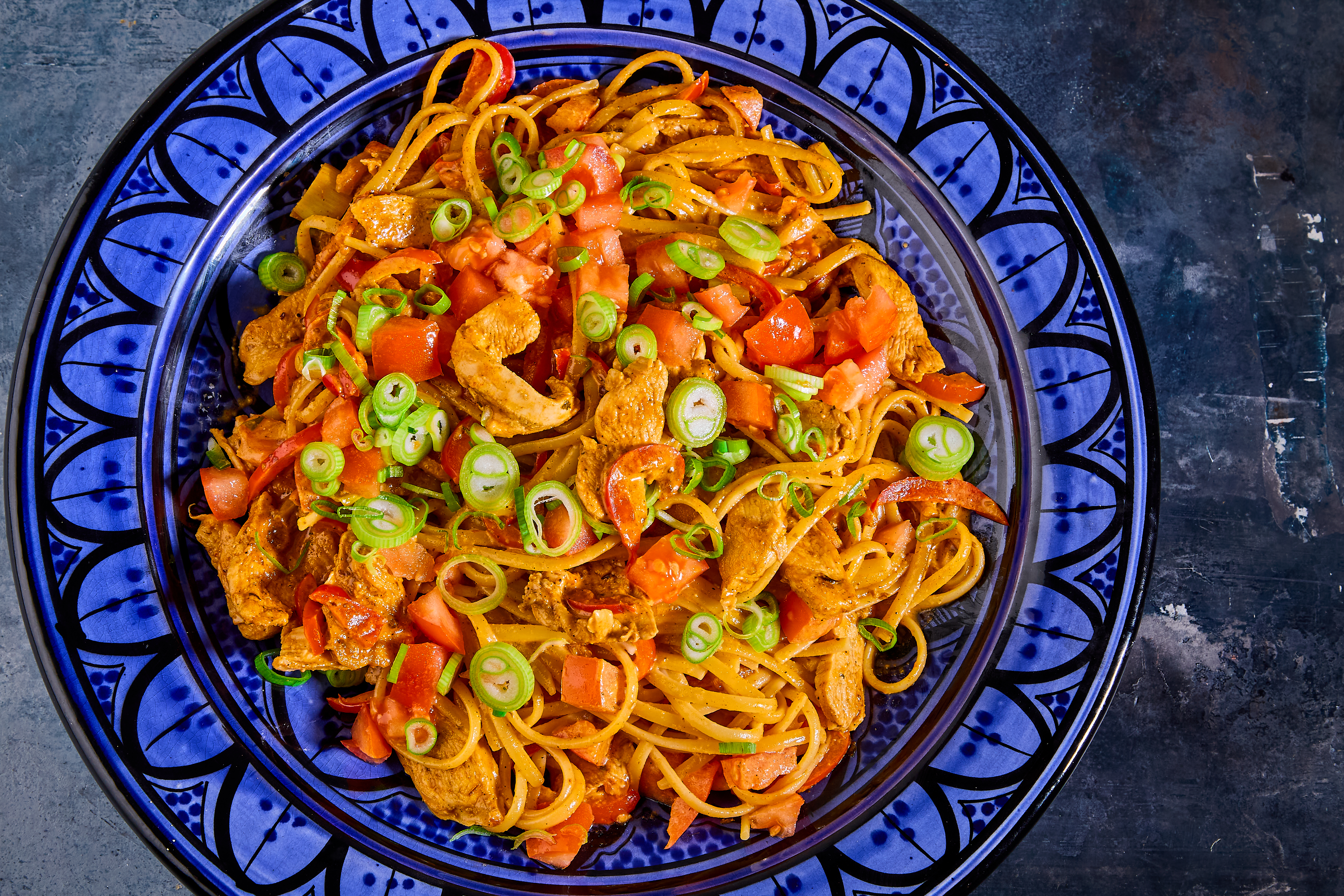 Cajun style cremet kylling med spaghetti
