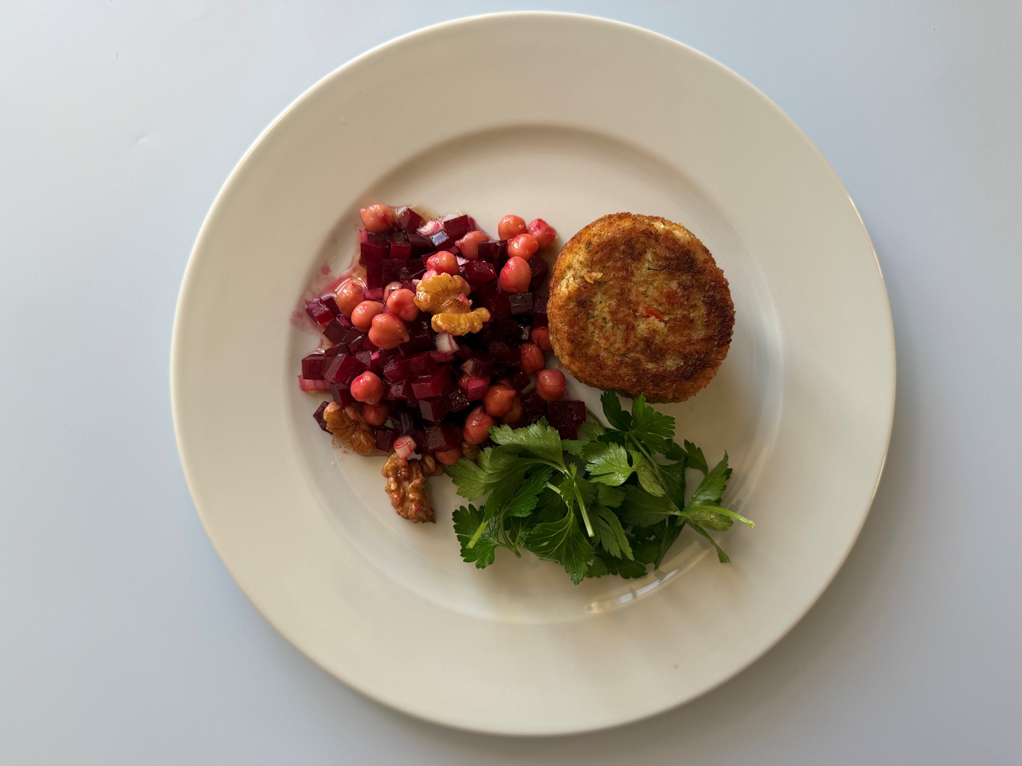 Dild deller og rødbedesalat