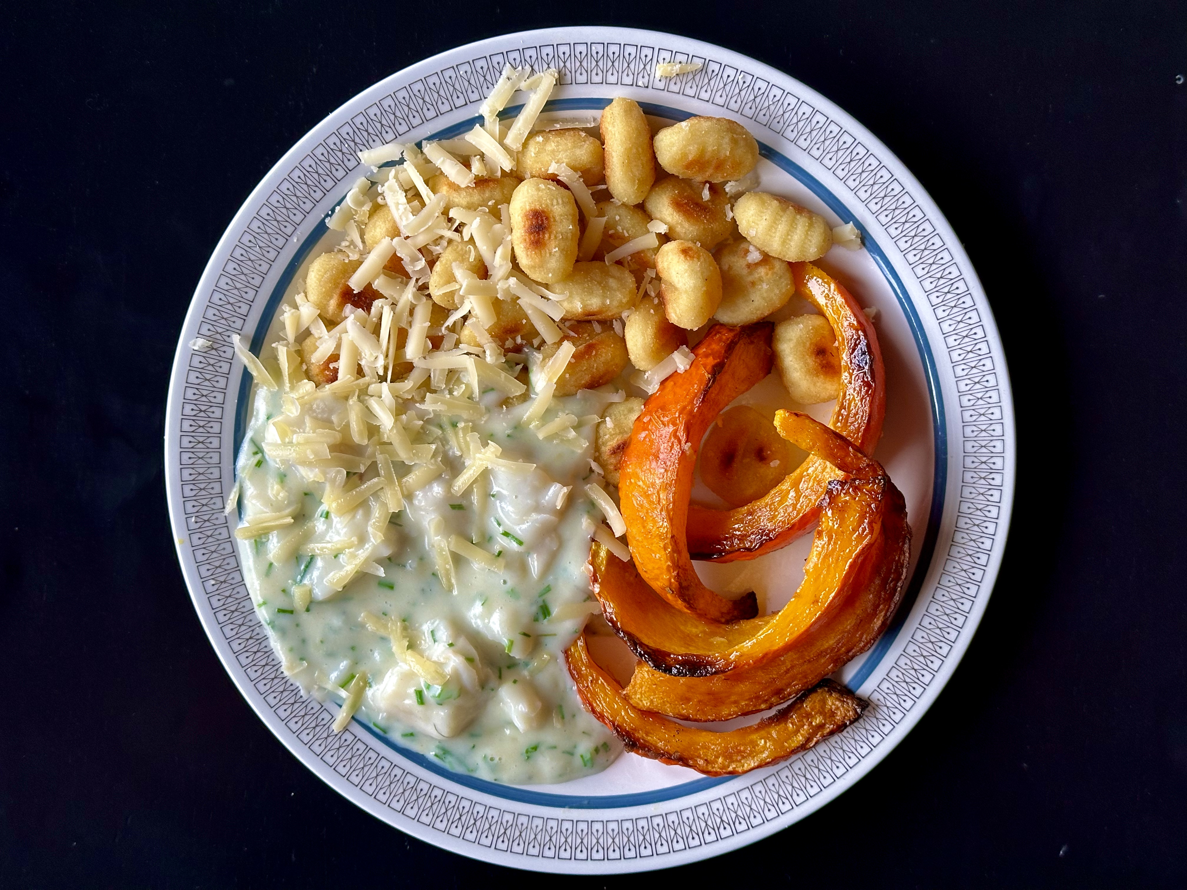 Torsk i purløgssauce med græskar og gnocchi