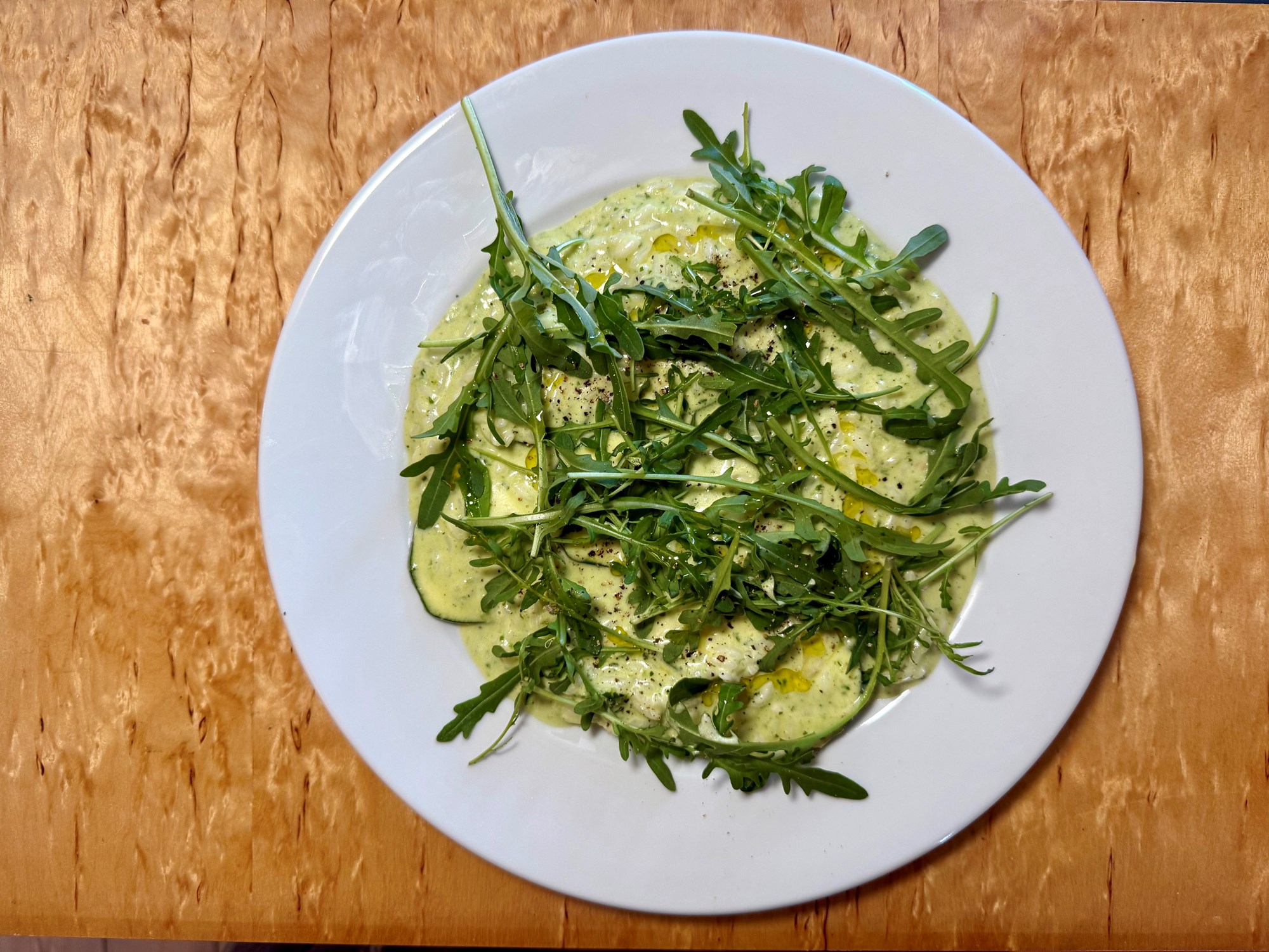 Risotto med zucchini og skovhøj ost