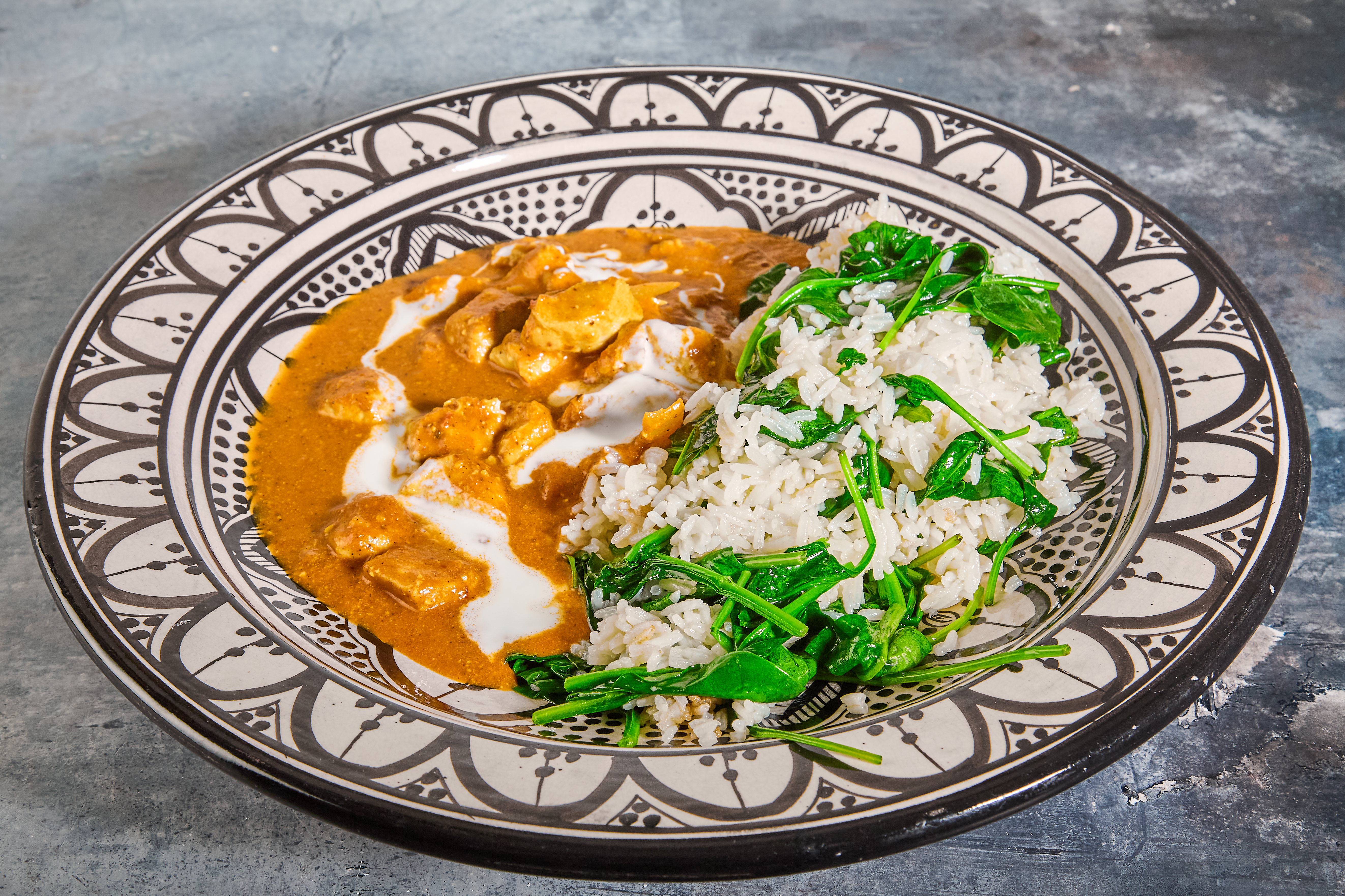 HEAT Kylling tikka masala med spinat-ris og yoghurt