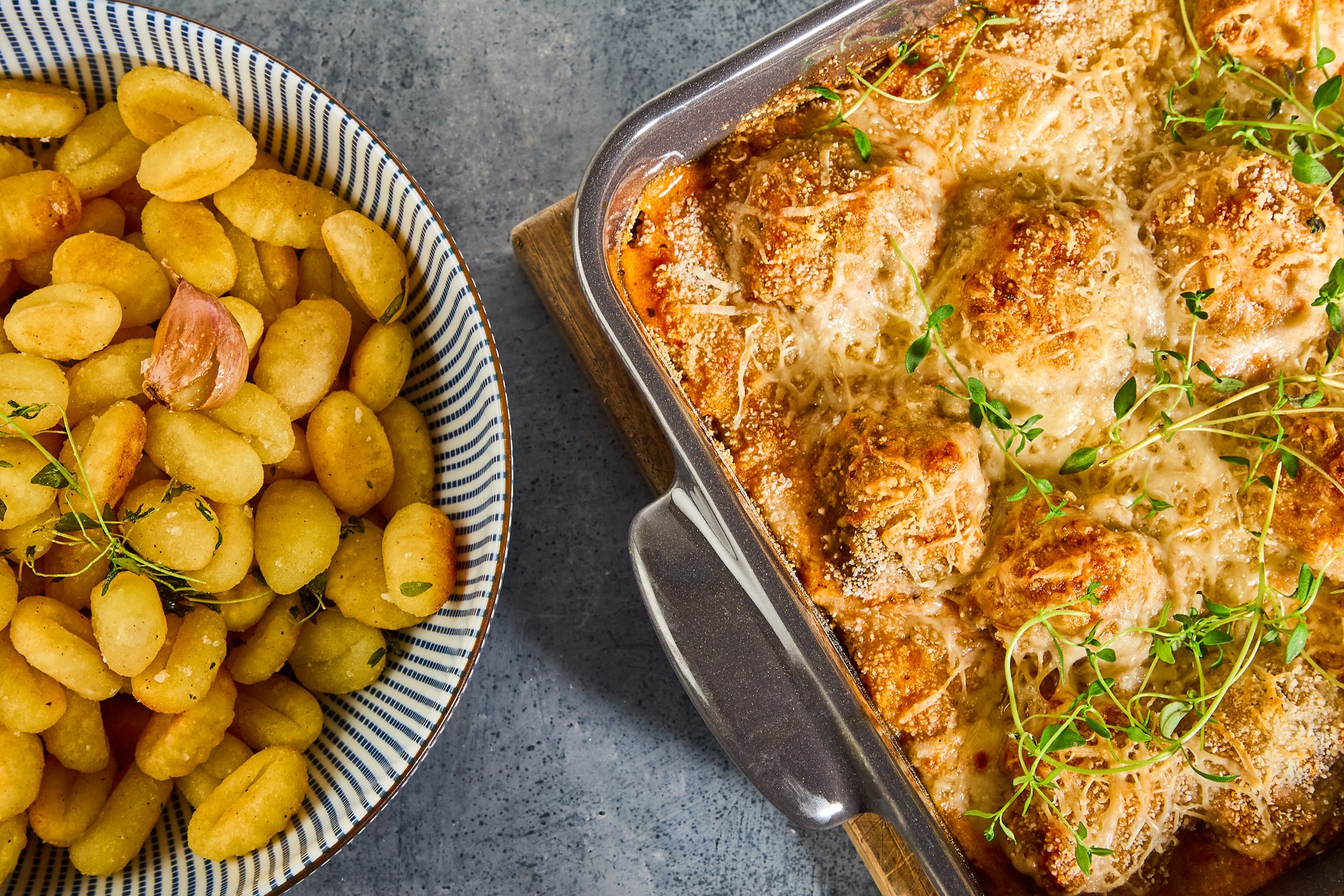 Heat! Gratinerede italienske kødboller med gnocchi