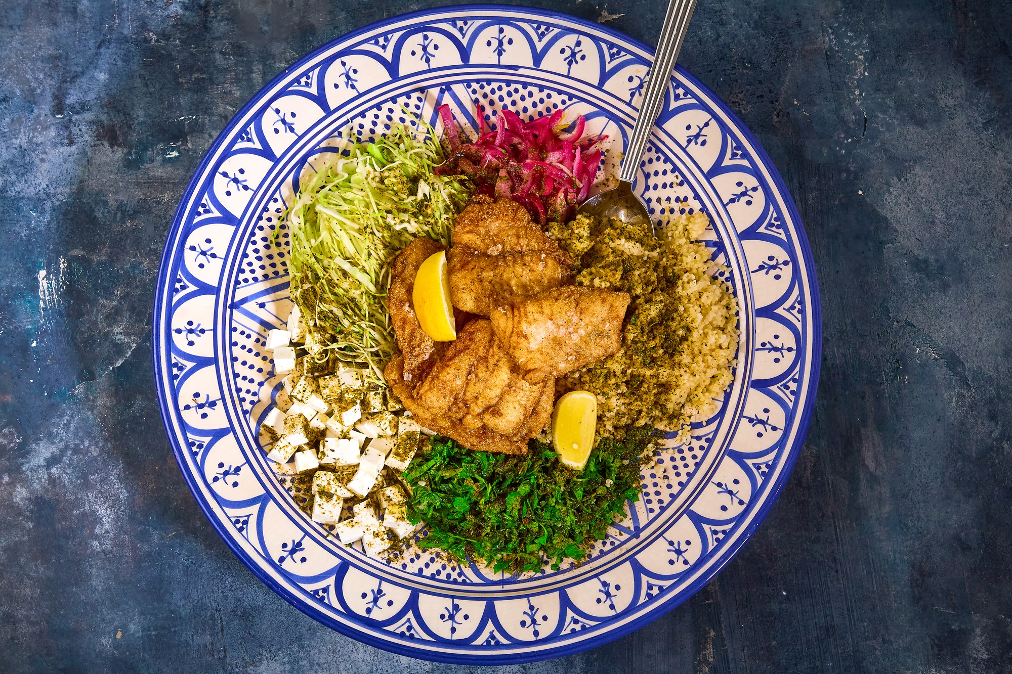 Stegt mørksej med lun tabbouleh-bulgur
