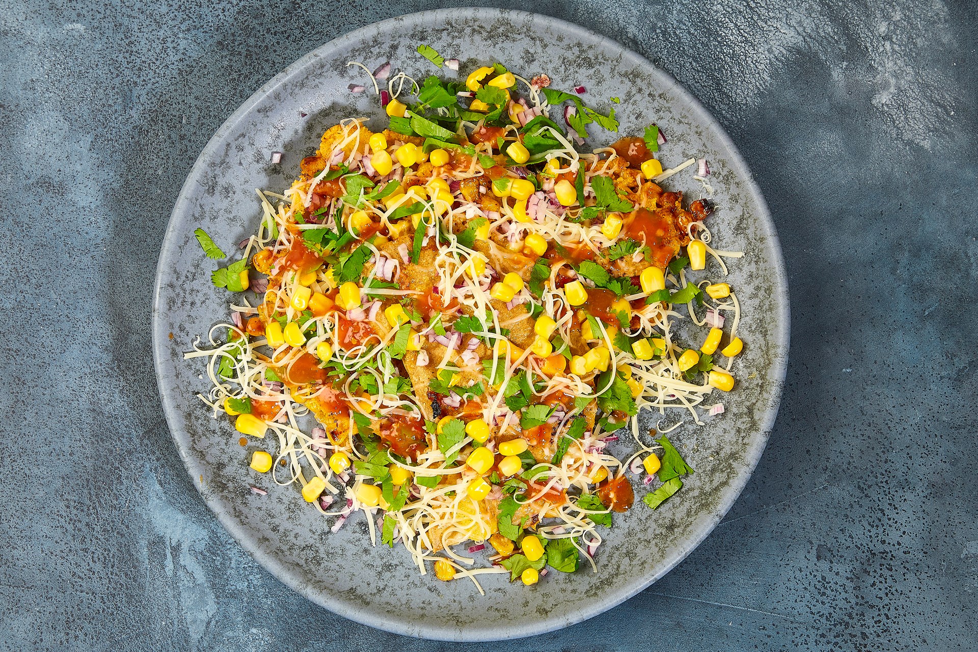 Quesadilla med salame ventrizina piccante, majs, ost & chili samt