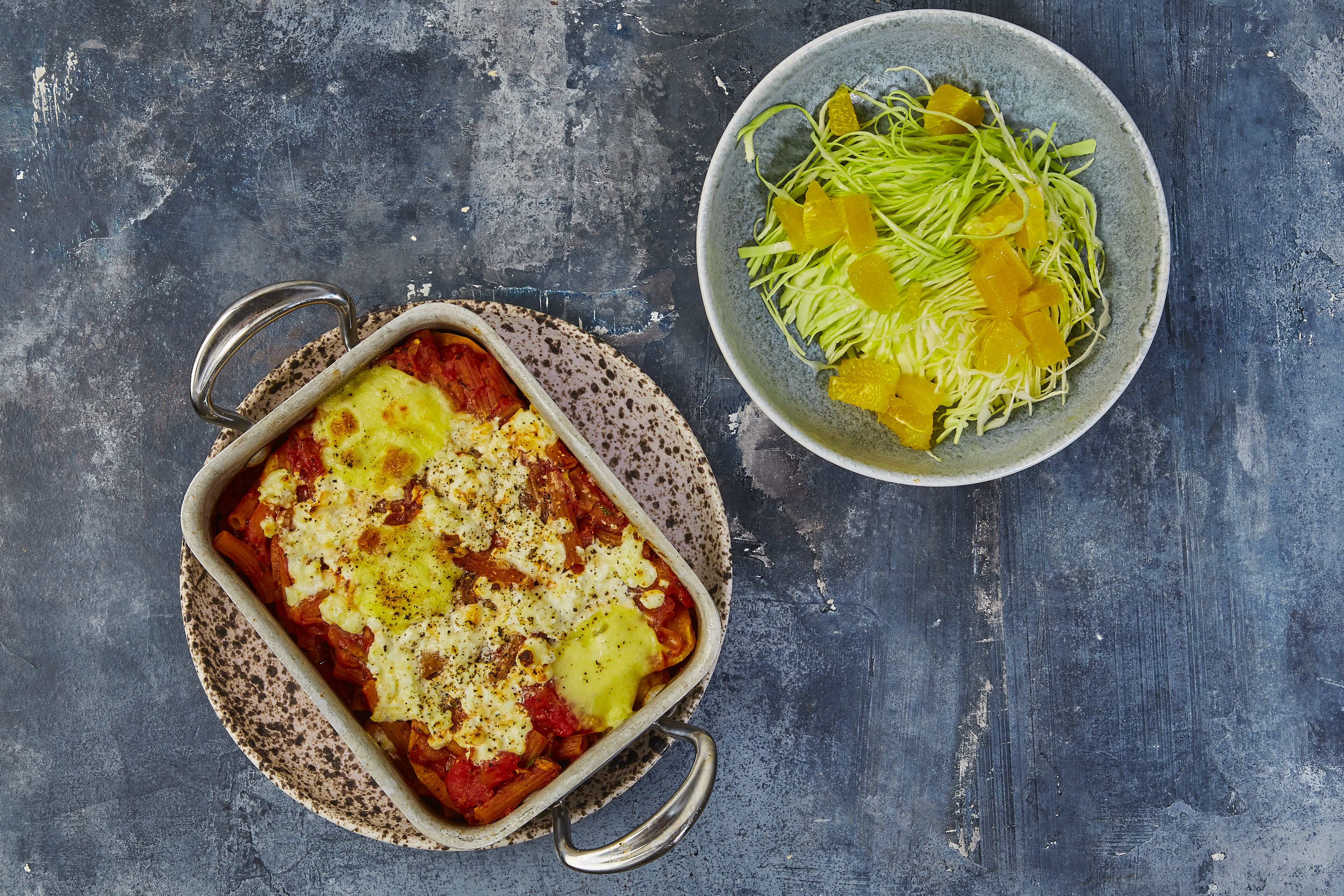 Vegetarlasagne med kikærtepasta