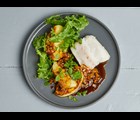 Bagt skærising med grydestegt knoldselleri og olivensauce