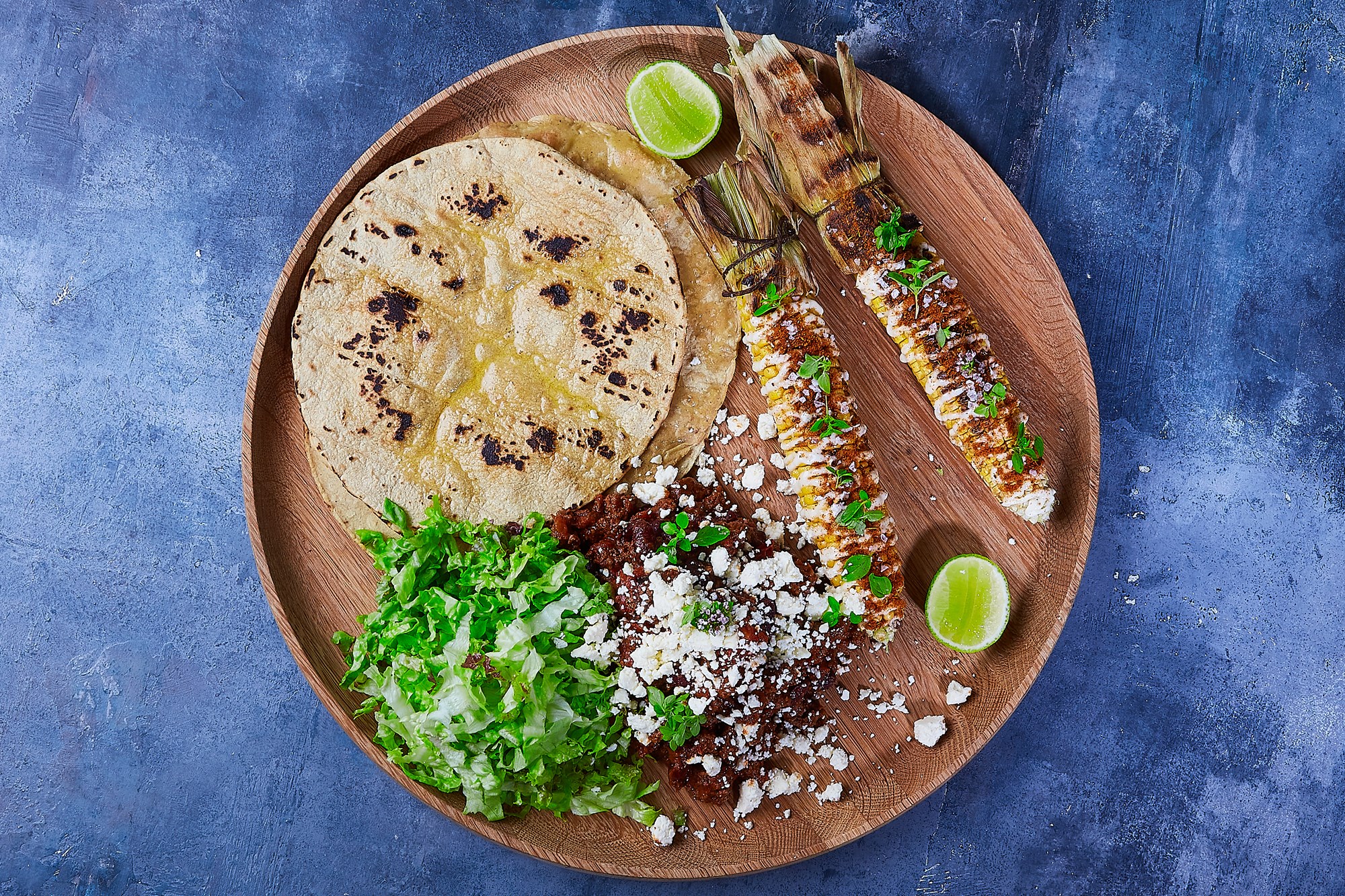 Mexicansk majs Elote med queso fresco & frisk oregano